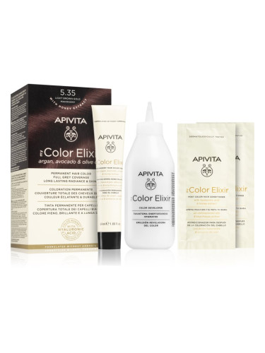 Apivita My Color Elixir боя за коса без амоняк цвят 5.35 Light Brown Gold Mahogany 1 бр.
