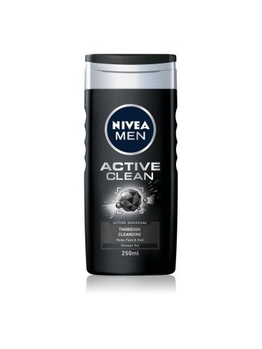 NIVEA MEN Active Clean душ гел за мъже 250 мл.