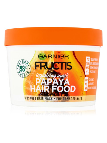 Garnier Fructis Papaya Hair Food възстановяваща маска за увредена коса 400 мл.