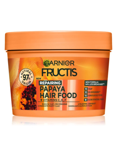 Garnier Fructis Papaya Hair Food възстановяваща маска за увредена коса 400 мл.