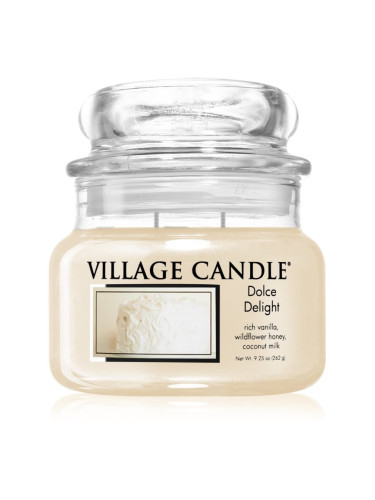 Village Candle Dolce Delight ароматна свещ  (Glass Lid) 262 гр.