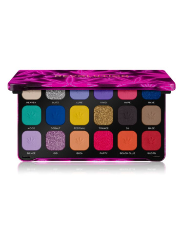 Makeup Revolution Forever Flawless палитра от сенки за очи цвят Good Vibes Hype Forever 18 x 1.1 гр.