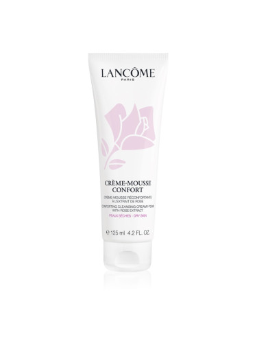 Lancôme Crème-Mousse Confort Успокояваща почистваща пяна за суха кожа 125 мл.