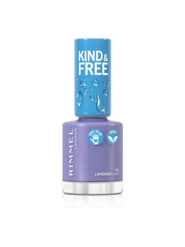 Rimmel Kind & Free лак за нокти цвят 153 Lavender Light 8 мл.