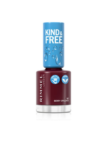 Rimmel Kind & Free лак за нокти цвят 157 Berry Opulence 8 мл.