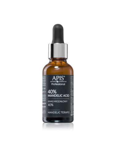 Apis Natural Cosmetics TerApis 40% Mandelic Acid изглаждащ ексфолиращ серум против несъвършенства на кожата 30 мл.