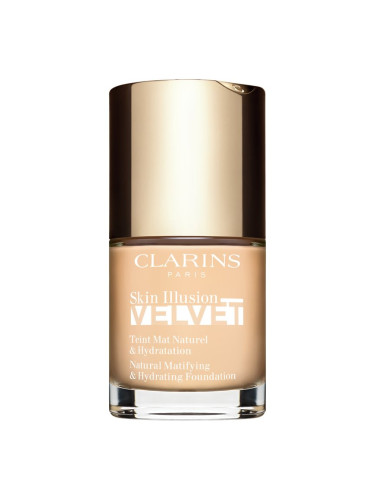 Clarins Skin Illusion Velvet течен фон дьо тен с матов завършек с подхранващ ефект цвят 100.3N 30 мл.