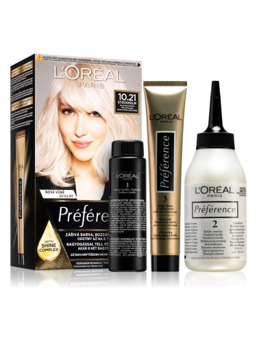 L’Oréal Paris Préférence боя за коса цвят 10.21 Super Light Pearl Blonde