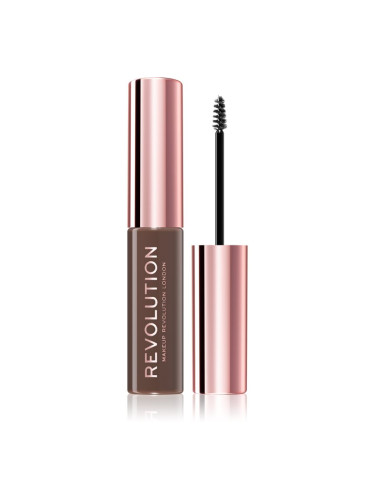 Makeup Revolution Brow Fixer гел за вежди цвят Medium Brown 6 мл.