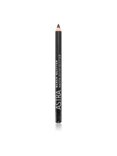 Astra Make-up Black Glitter очна линия с блестящи частици с молив цвят Deep Black 1,1 гр.