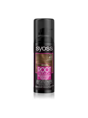 Syoss Root Retoucher тонираща боя за израстнали корени в спрей цвят Brown 120 мл.