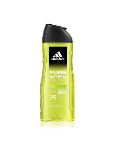 Adidas Pure Game душ-гел за лице, тяло и коса 3 в 1 за мъже 400 мл.