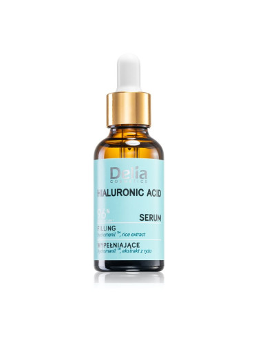 Delia Cosmetics Hyaluronic Acid запълващ серум за лице, врат и деколкте 30 мл.