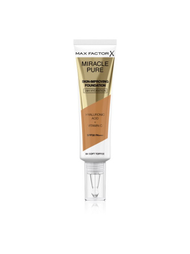 Max Factor Miracle Pure Skin дълготраен фон дьо тен SPF 30 цвят 84 Soft Toffee 30 мл.