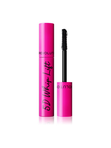 Makeup Revolution 5D Lash Whip Lift удължаваща спирала за плътни мигли цвят Black 12 мл.