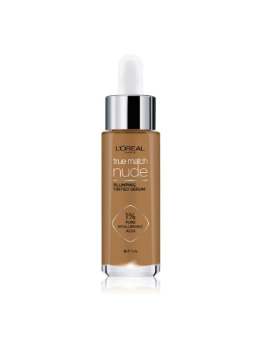 L’Oréal Paris True Match Nude Plumping Tinted Serum серум да уеднакви цвета на кожата цвят 6-7 Tan 30 мл.