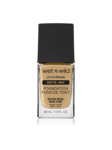 Wet n Wild PhotoFocus матиращ флуид фон дьо тен цвят Golden Beige 30 мл.
