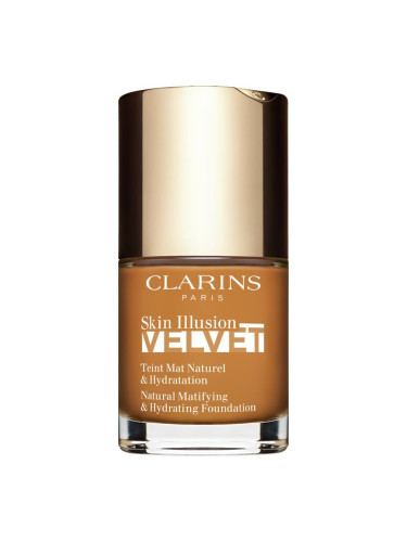 Clarins Skin Illusion Velvet течен фон дьо тен с матов завършек с подхранващ ефект цвят 117N 30 мл.