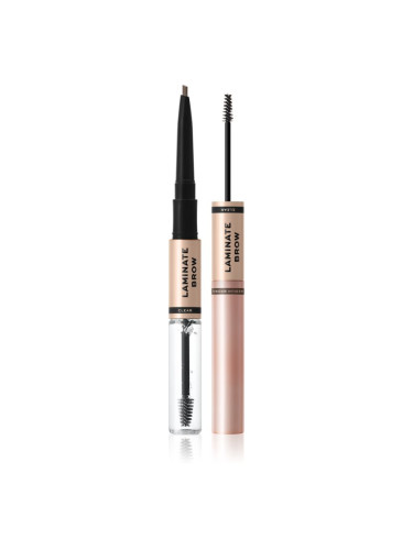 Makeup Revolution Laminate Brow молив и гел за вежди цвят Medium Brown 2.1 гр.