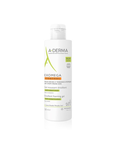 A-Derma Exomega Control Emollient Foaming gel овлажняващ гел-пяна за суха атопична кожа 500 мл.