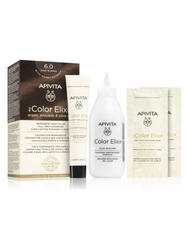 Apivita My Color Elixir боя за коса без амоняк цвят 6.0 Dark Blonde 1 бр.