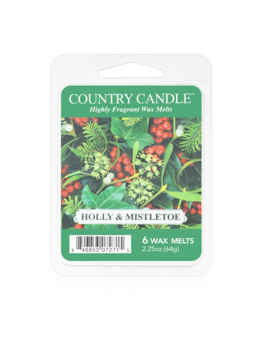 Country Candle Holly & Mistletoe восък за арома-лампа 64 гр.
