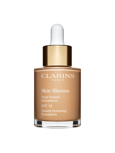 Clarins Skin Illusion Natural Hydrating Foundation озаряващ хидратиращ фон дьо тен SPF 15 цвят 110N Honey 30 мл.