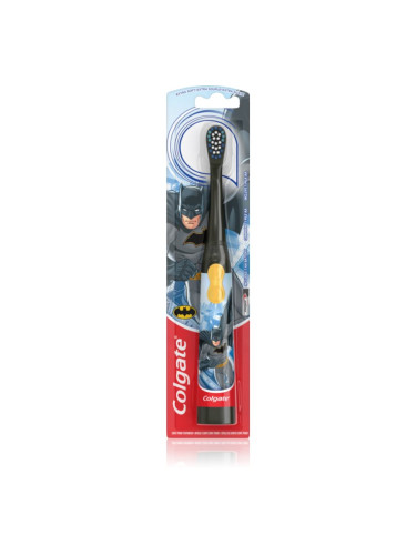 Colgate Kids Batman детска електрическа четка за зъби със сменяеми батерии много мека Silver