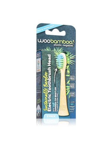 Woobamboo Eco Electric Toothbrush Head резервни глави за четка за зъби от бамбук Compatible with Philips Sonicare 2 бр.
