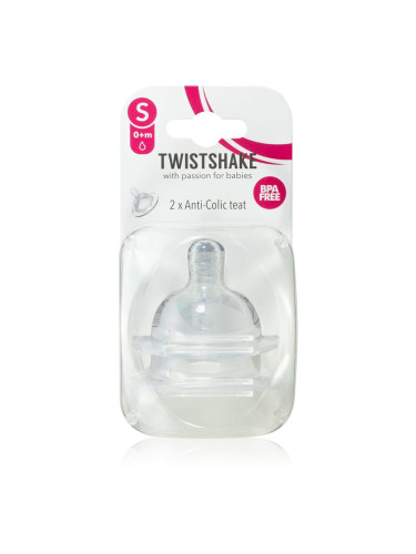 Twistshake Anti-Colic Teat биберон за шише Small 0m+ 2 бр.