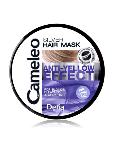 Delia Cosmetics Cameleo Silver маска за коса неутрализиращ жълтеникавите оттенъци 200 мл.
