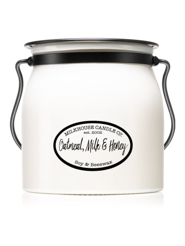 Milkhouse Candle Co. Creamery Oatmeal, Milk & Honey ароматна свещ Butter Jar 454 гр.