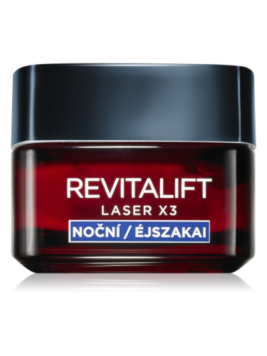 L’Oréal Paris Revitalift Laser X3 нощен регенериращ крем против стареене на кожата 50 мл.