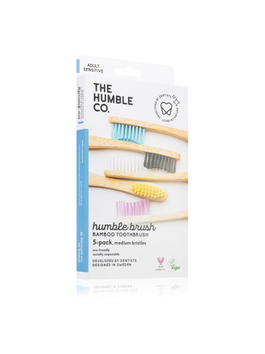 The Humble Co. Brush Adult бамбукова четка за зъби медиум I. 5 бр.