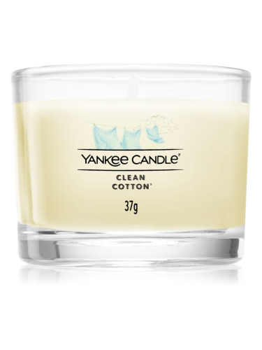 Yankee Candle Clean Cotton вотивна свещ glass 37 гр.