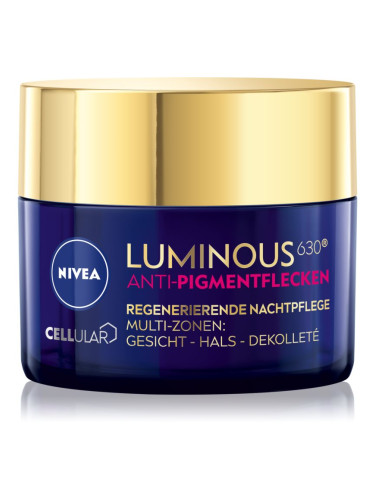 NIVEA Cellular Luminous 630 нощен крем против пигментни петна 50 мл.