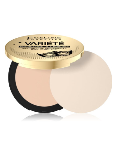 Eveline Cosmetics Variété минерална компактна пудра с апликатор цвят 01 Light 8 гр.