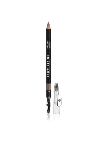 MUA Makeup Academy Brow Define дълготраен молив за вежди с четка цвят Light Brown 1,2 гр.