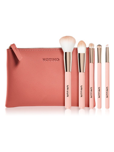 Notino Joy Collection Brush set with pouch комплект за пътуване с четки и чантичка