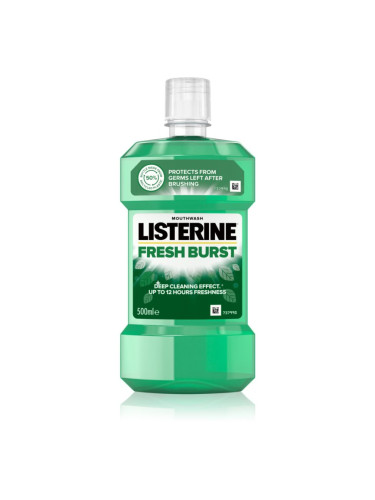 Listerine Fresh Burst вода за уста против зъбна плака 500 мл.