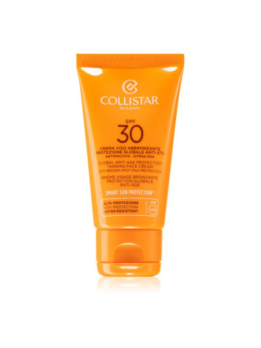 Collistar Special Perfect Tan Global Anti-Age Protection Tanning Face Cream слънцезащитен крем против стареене на кожата SPF 30 50 мл.