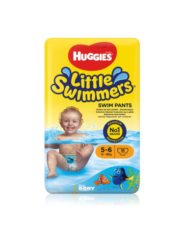 Huggies Little Swimmers 5-6 еднократни пелени за плуване 12–18 kg 11 бр.