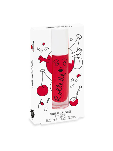 Nailmatic Kids Rollette блясък за устни за деца цвят Cherry 6,5 мл.
