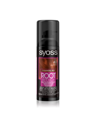 Syoss Root Retoucher тонираща боя за израстнали корени в спрей цвят Cashmere Red 120 мл.