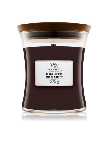 Woodwick Black Cherry ароматна свещ с дървен фитил 275 гр.