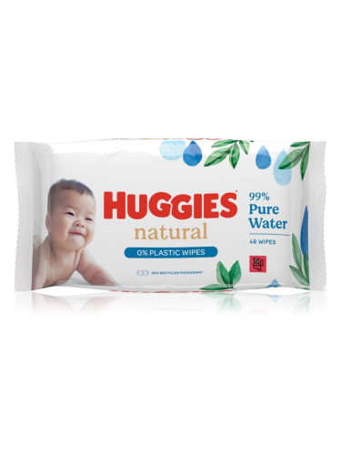 Huggies Natural Pure Water мокри кърпички за деца 48 бр.