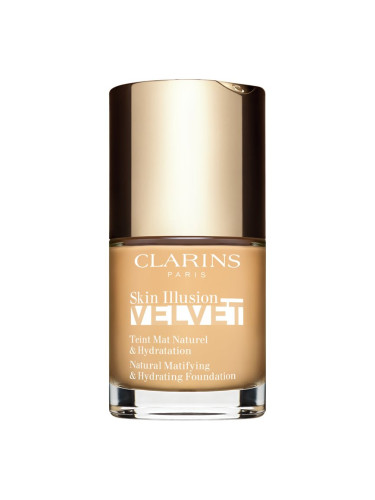 Clarins Skin Illusion Velvet течен фон дьо тен с матов завършек с подхранващ ефект цвят 101W 30 мл.