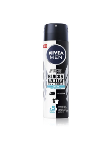 Nivea Men Invisible Black & White антиперспирант-спрей Fresh 150 мл.