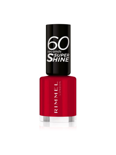 Rimmel 60 Seconds Super Shine лак за нокти цвят 313 Feisty Red 8 мл.