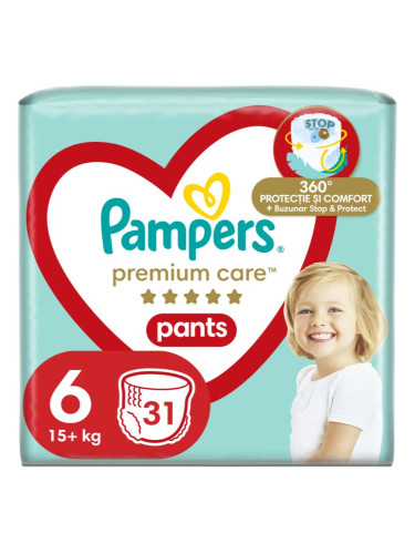 Pampers Premium Care Pants Size 6 еднократни пелени гащички 13 - 19 kg 31 бр.